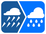 大雨・嵐のち雨
